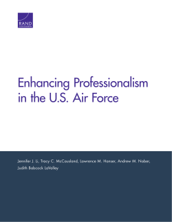 Enhancing Professionalism in the US Air Force