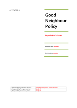 Good Neighbour Policy - The Irish Council for Social Housing