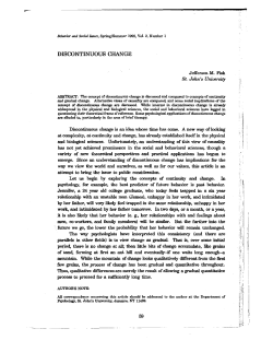 DISCONTINUOUS CHANGE