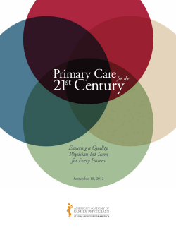 Primary Care for the 21st Century