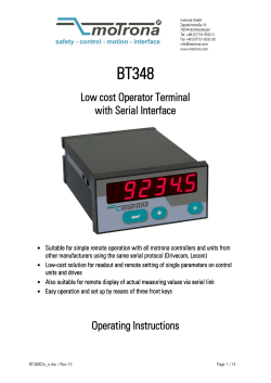 Low cost Operator Terminal with Serial Interface
