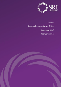 UNFPA Country Representative, China Executive