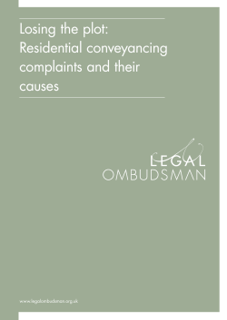 Losing the plot: Residential conveyancing complaints and their causes