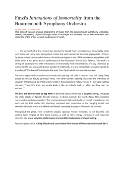 Finzi`s Intimations of Immortality from the Bournemouth Symphony