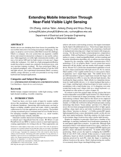 Extending Mobile Interaction Through Near