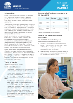 Parole - Corrective Services