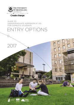 Entry Options - University of Queensland