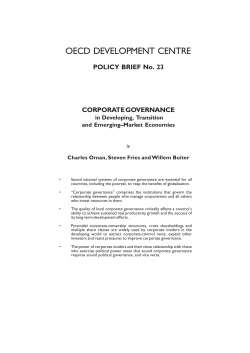Corporate Governance in Developing, Transition and