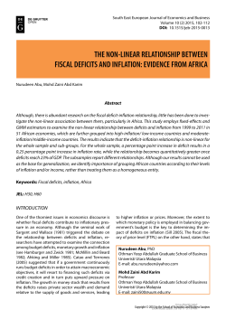 THE NON-LINEAR RELATIONSHIP BETWEEN FISCAL DEFICITS