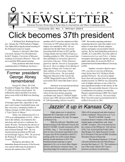NEWSLETTER - Kappa Tau Alpha