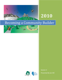 Becoming a Community Builder