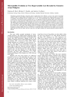 Microsatellite Evolution at Two Hypervariable Loci Revealed by