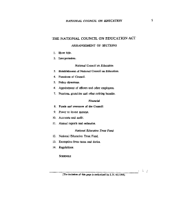 National Council on Education Act