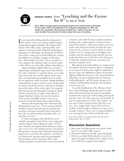 from ""Lynching and the Excuse for It"" by Ida B. Wells