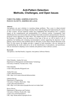 Anti-Pattern Detection: Methods, Challenges, and Open