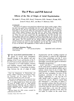 The P Wave andP-R Interval