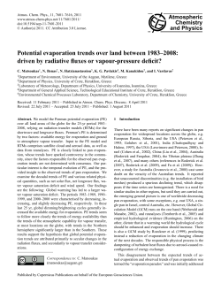 Potential evaporation trends over land between 1983&ndash;2008: driven