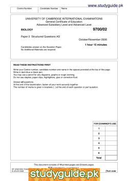 9700/02 - StudyGuide.PK