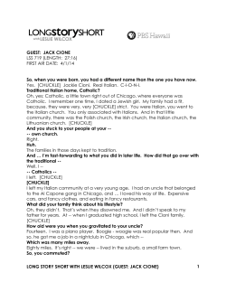 Jack Cione Transcript