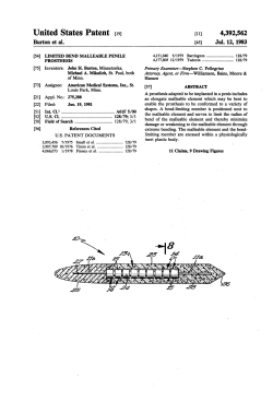 Limited bend malleable penile prosthesis