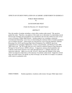 EFFECTS OF STUDENT POPULATION ON ACADEMIC