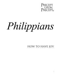 Philippians - Precept Ministries International