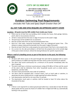 Outdoor Swimming Pool Requirements