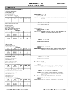 vpk provider list school year 2014-2015