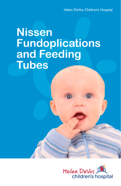 Nissen Fundoplications and Feeding Tubes