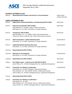2015 Younger Member Leadership Symposium September