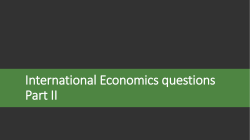 International Economics II