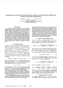 Cramer-Rao Bounds For Semi-blind, Blind And Training Sequence