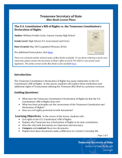 The U.S. Constitution`s Bill of Rights vs. the Tennessee