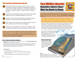 Post-wildfire mudslides brochure inside
