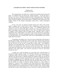 Future of Our Universe - Harvard-Smithsonian Center for Astrophysics