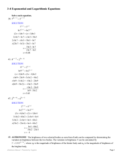 3-4 Exponential and Logarithmic Equations - MOC-FV