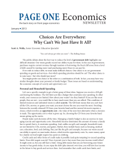 Choices Are Everywhere - Economic Research Federal Reserve