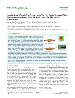 Synthesis of KCa2Nb3O10 Crystals with Varying Grain Sizes and