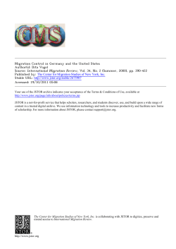 Migration Control in Germany and the United States