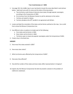 Compromise of 1850 map