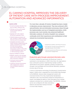 el camino hospital improves the delivery