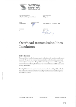 Overhead transmission lines Insulators