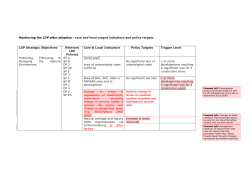 core and local output indicators and policy targets