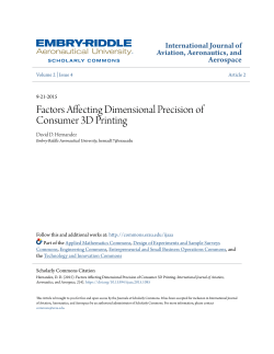 Factors Affecting Dimensional Precision of Consumer 3D Printing