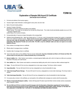 Sample UIIA Acord 22 Certificate