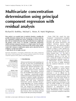 Multivariate concentration determination using principal component