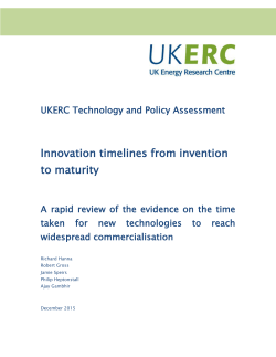 Innovation timelines from invention to maturity