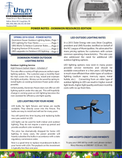 Dominion VA Power-Spring 2016 Newsletter