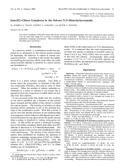 Iron(II1)-Chloro Complexes in the Solvent N,N