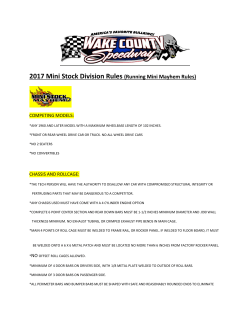 2017 Mini Stock Division Rules (Running Mini Mayhem Rules)